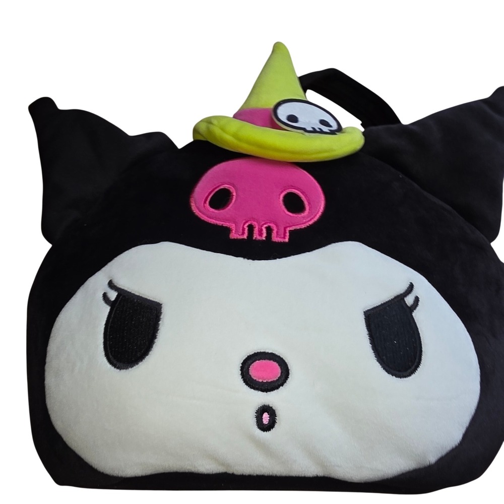 Sanrio Kuromi Plush Halloween Treat Pail Jazwares Witch Hat Black Pink NEW